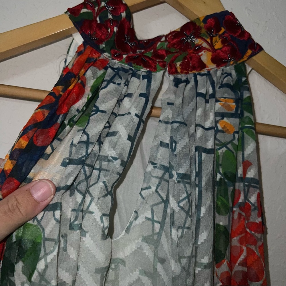 Anthropologie BNWT Bhanuni by Jyoti Marilla Maxi Dress Mixed Print Size Small. - Picture 13 of 16